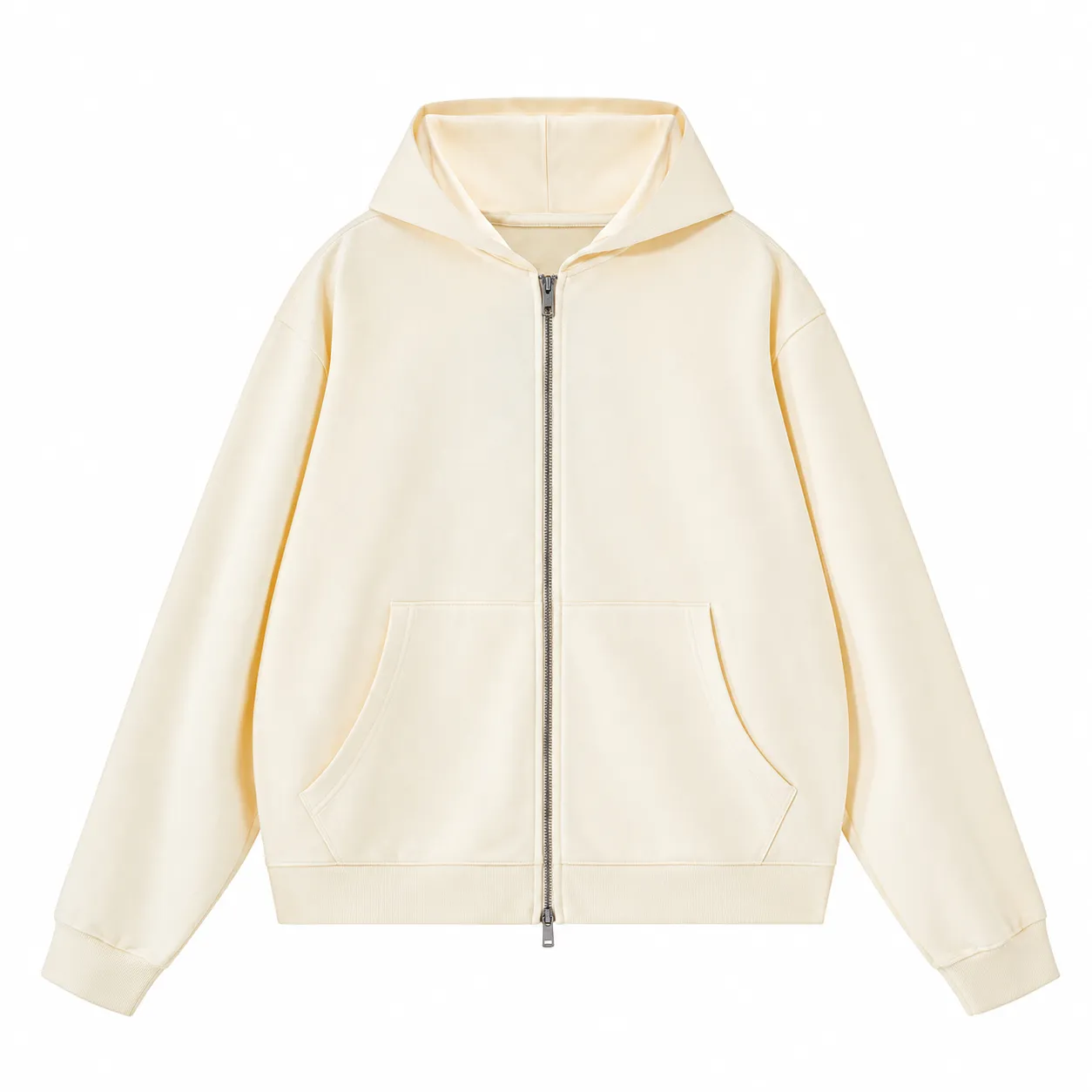 Arc 360 Zip Hoodie in Apricot, front view