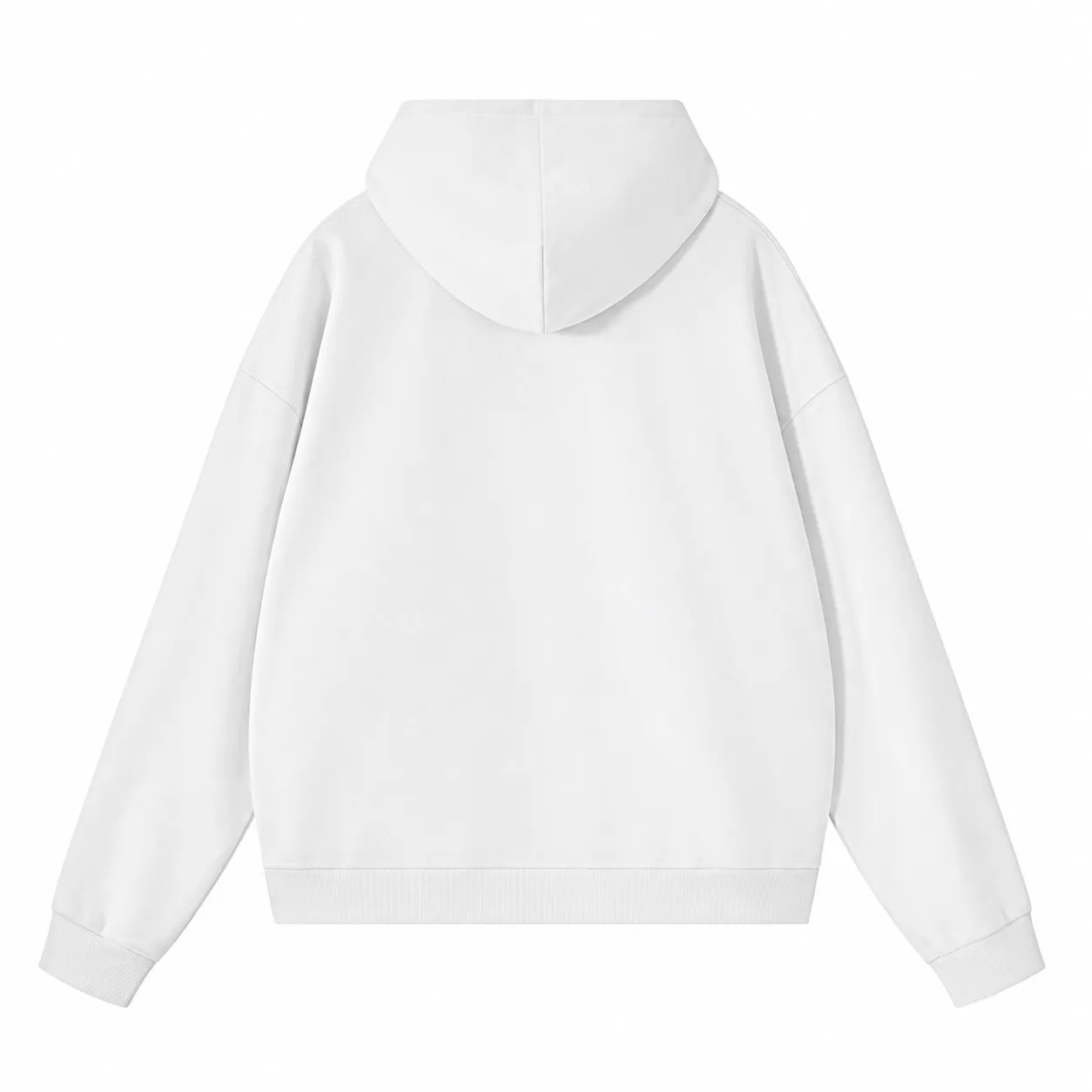 Arc 360 Zip Hoodie in White, back view