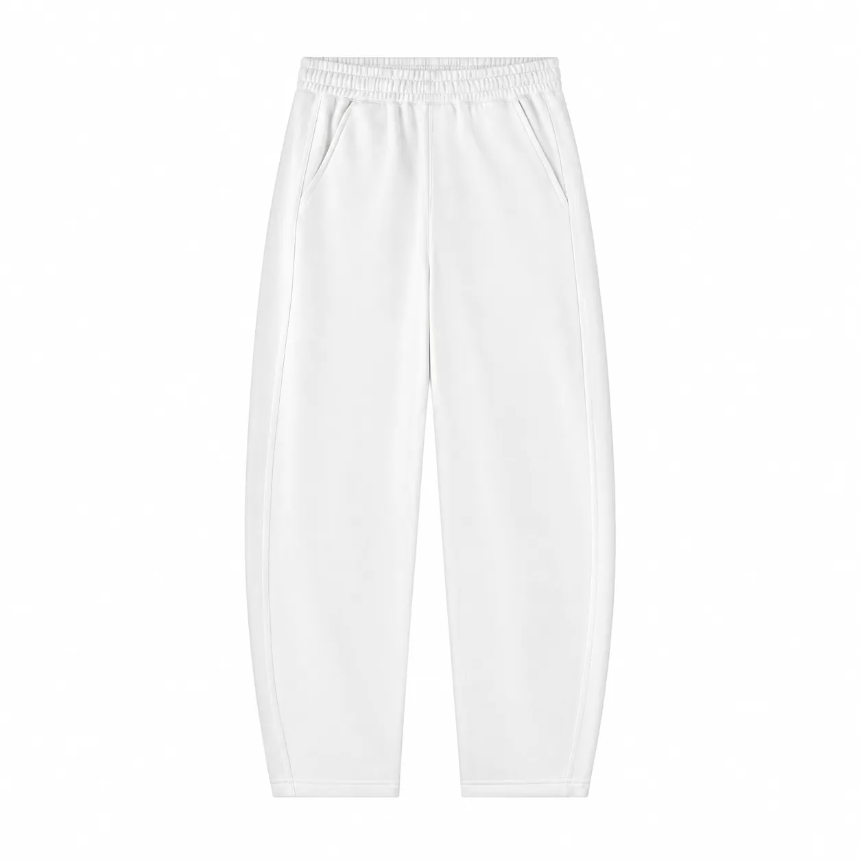 Arc 360 Zip Hoodie in White, matching bottoms · front view