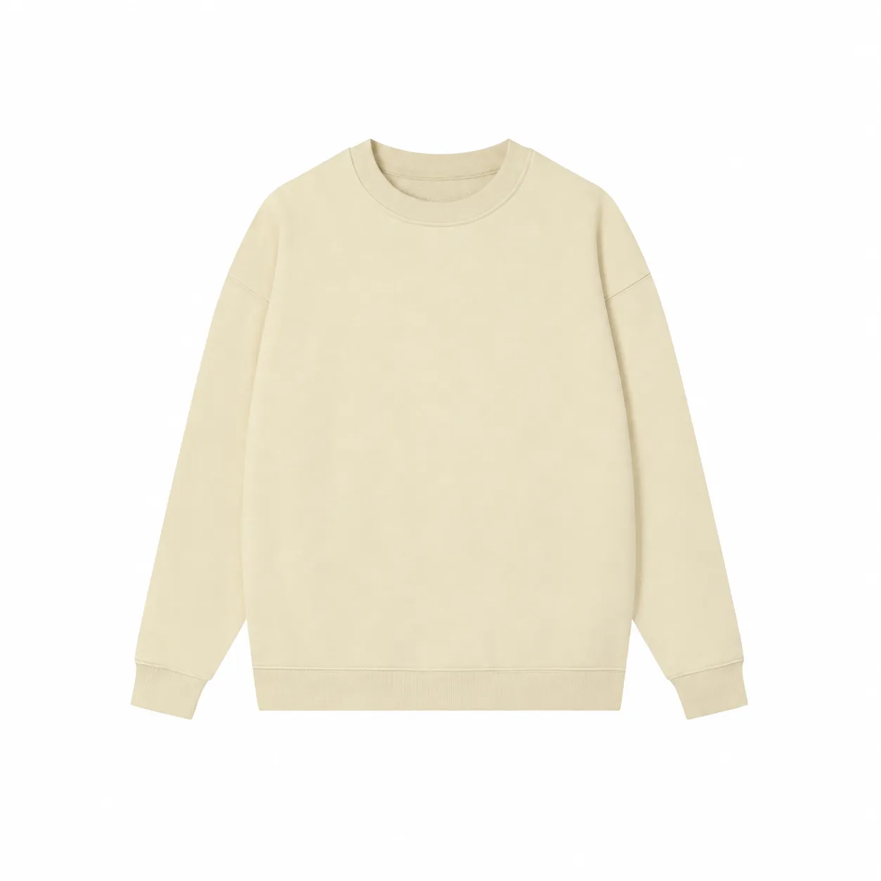 Core 380 & Matching Styles in Light Sand, crewneck sweatshirt · front view