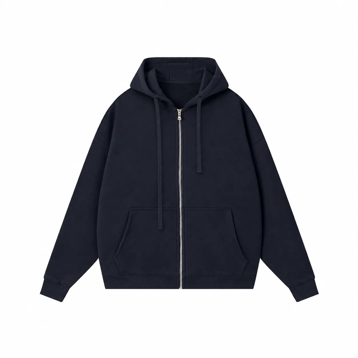 Core 380 & Matching Styles in Navy, zip-up hoodie · front view