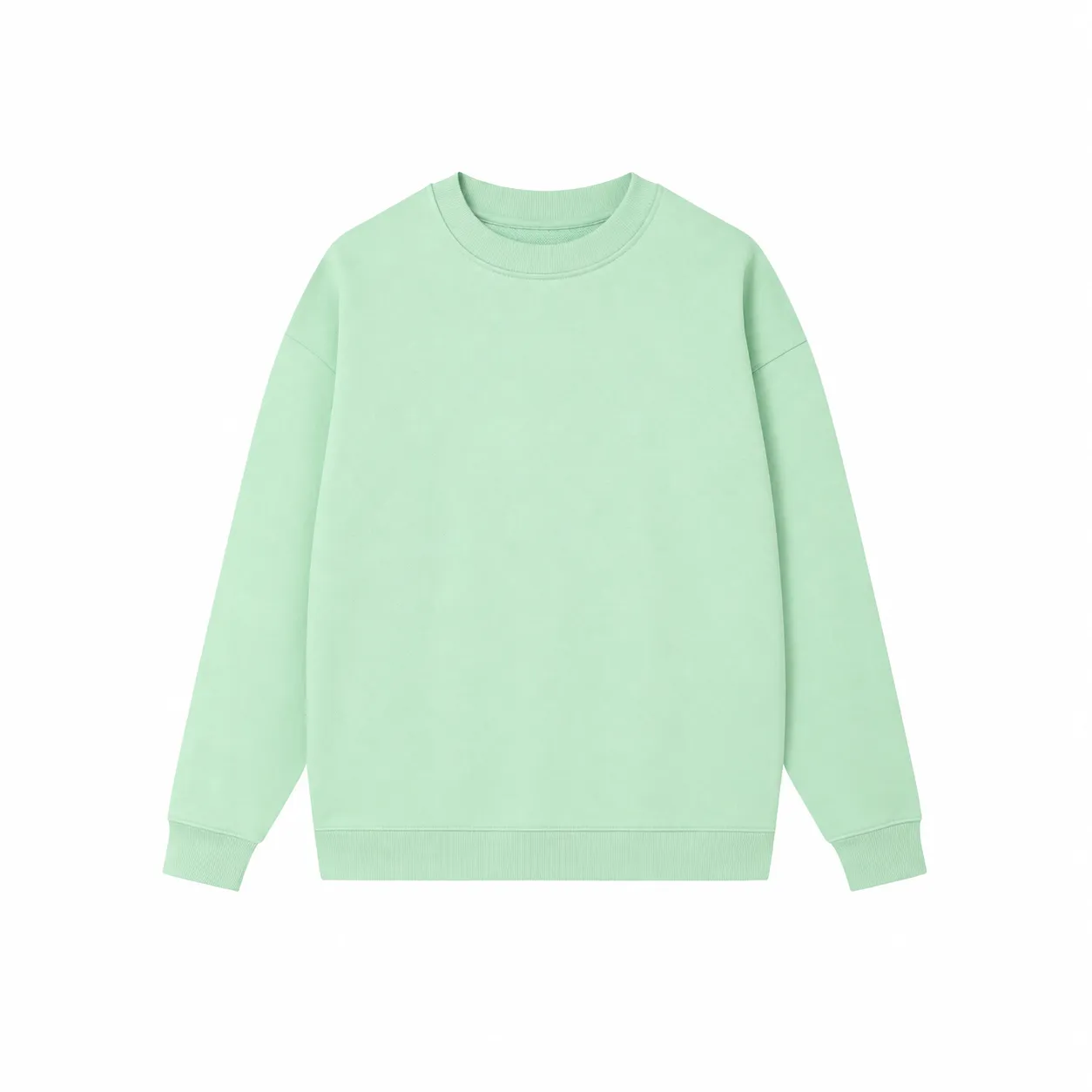 Core 380 & Matching Styles in Soft Green, crewneck sweatshirt · front view