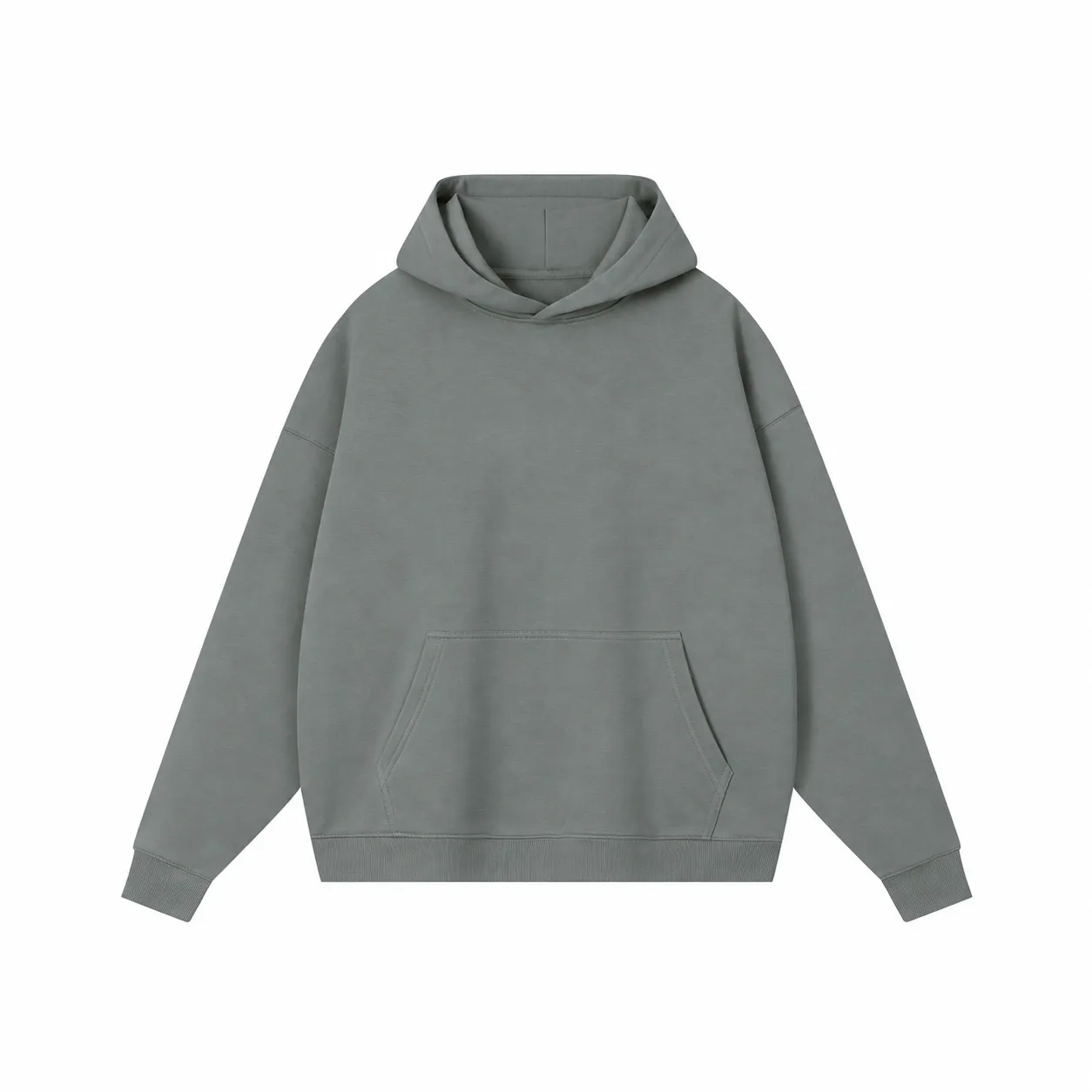 Core 380 & Matching Styles in Stone Grey, pullover hoodie · front view