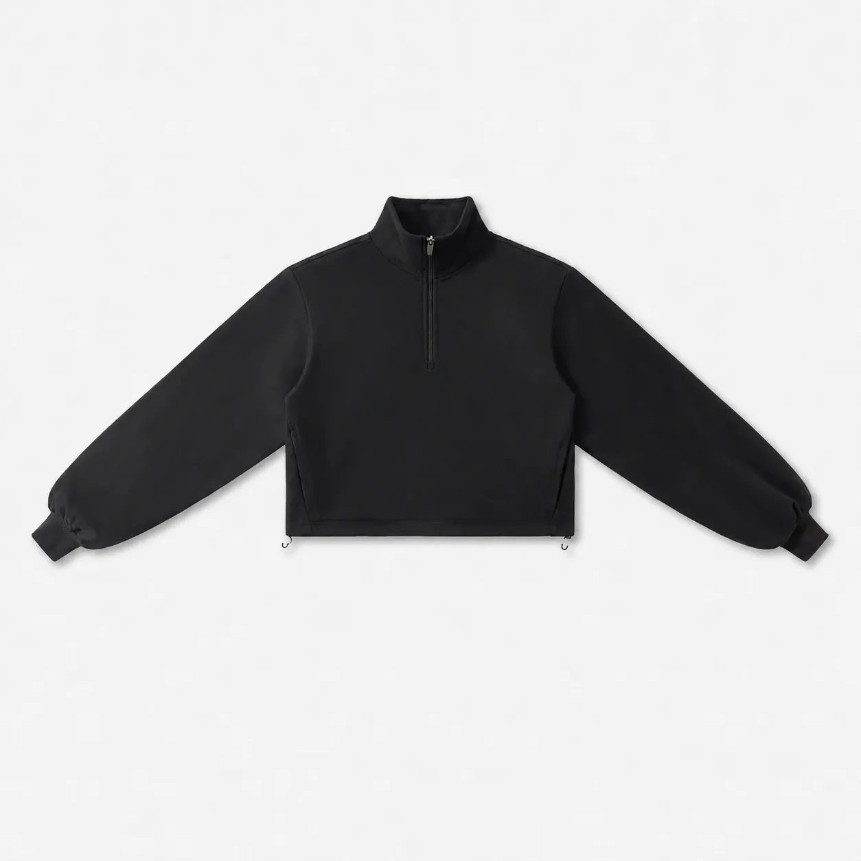 Court 420 Half-Zip Set in Black, front view