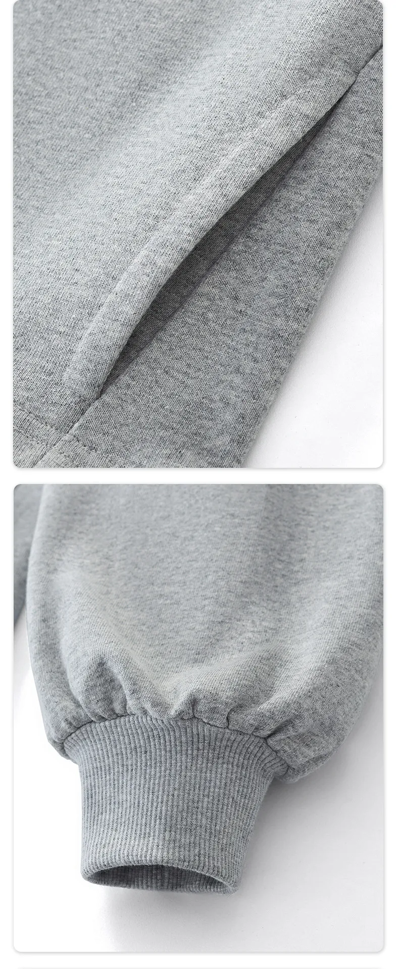 Sleeve construction and gathered ribbed cuff.
