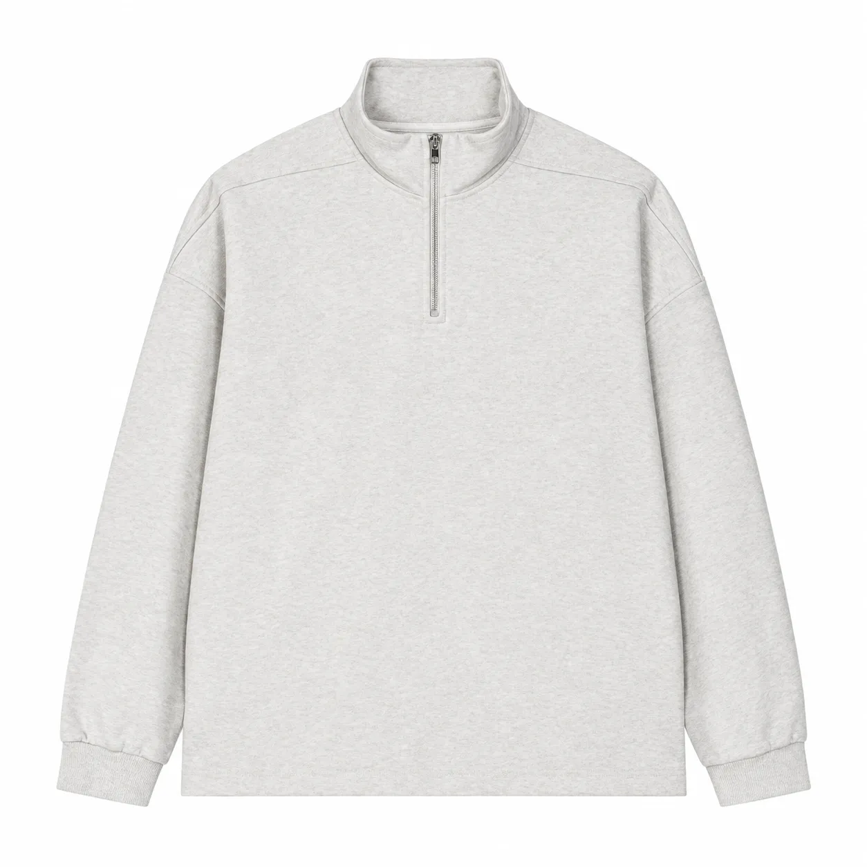 Field 450 Half-Zip in Oatmeal Grey, front view