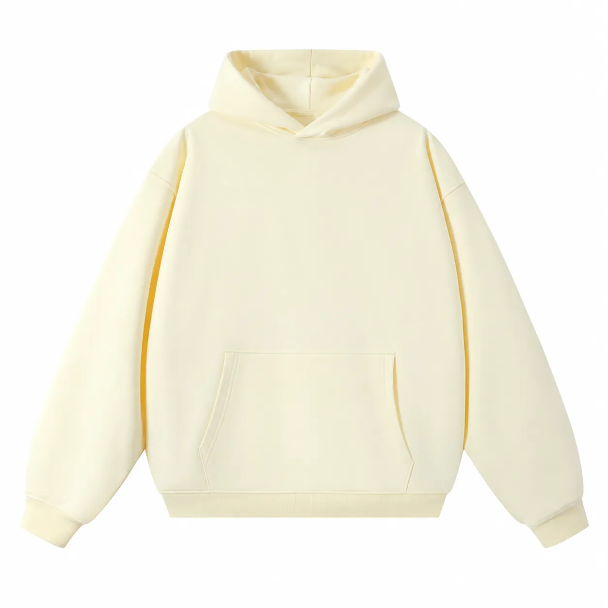 Frame 380 Hoodie in Apricot, front view