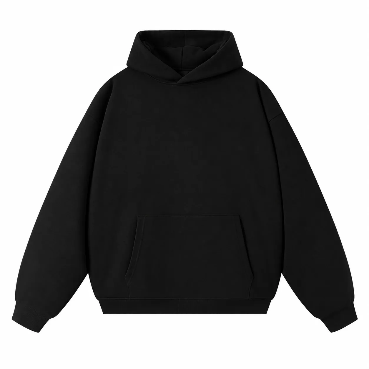Frame 380 Hoodie in Black, front view