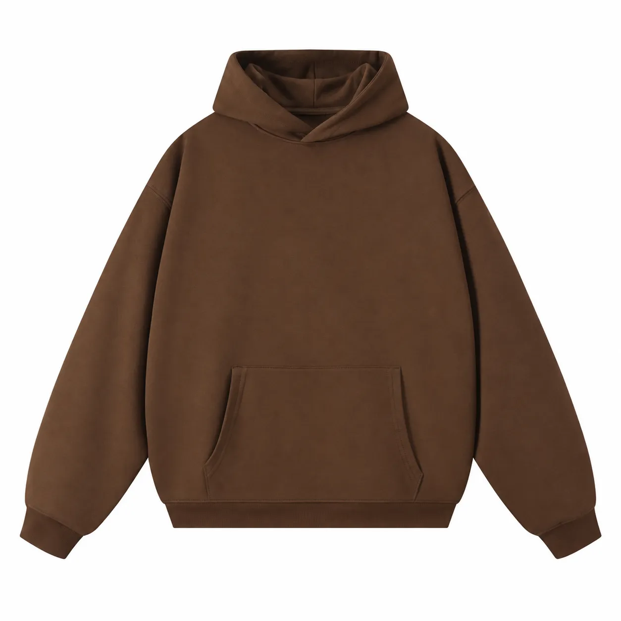 Frame 380 Hoodie in Coffee, front view