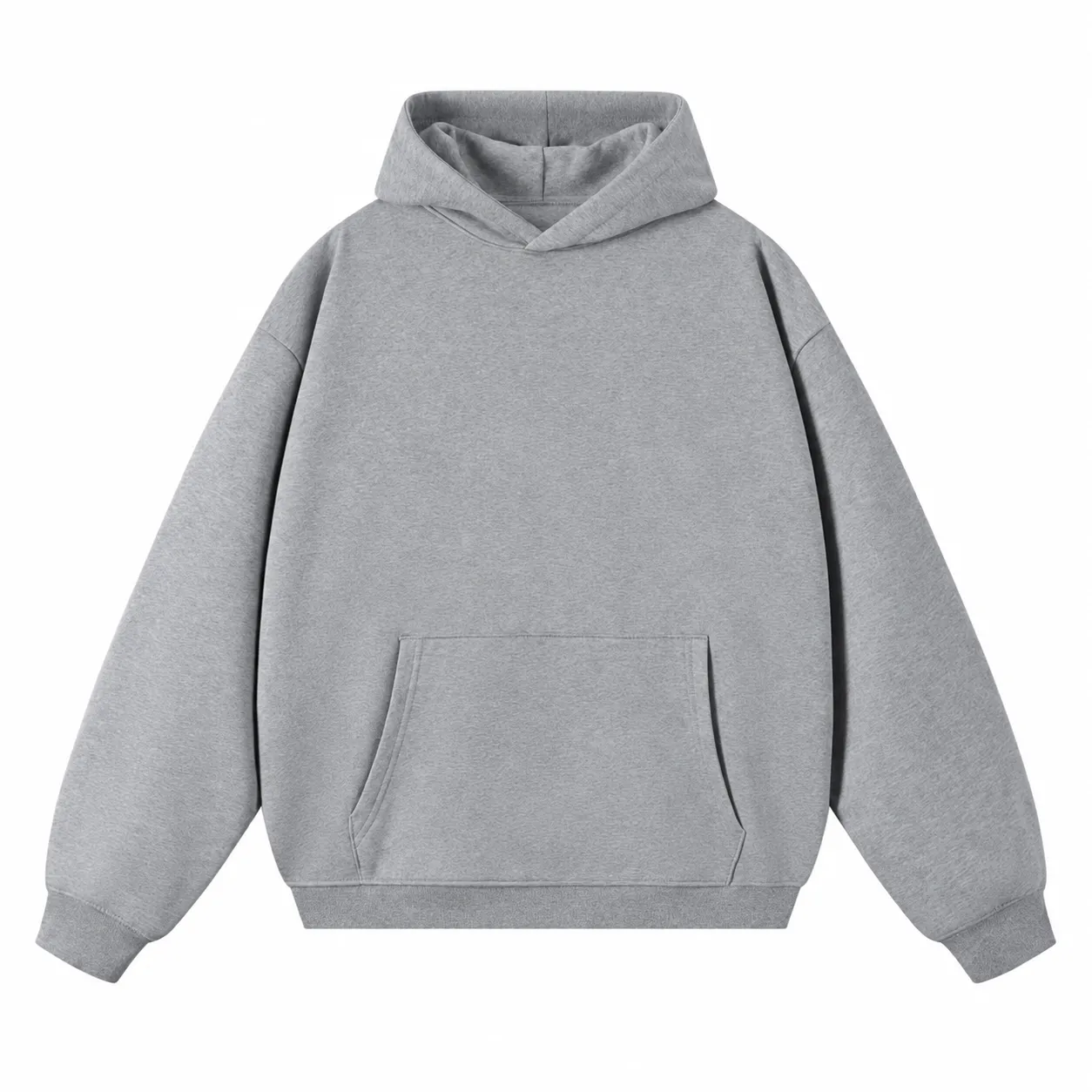 Frame 380 Hoodie in Heather Grey, front view