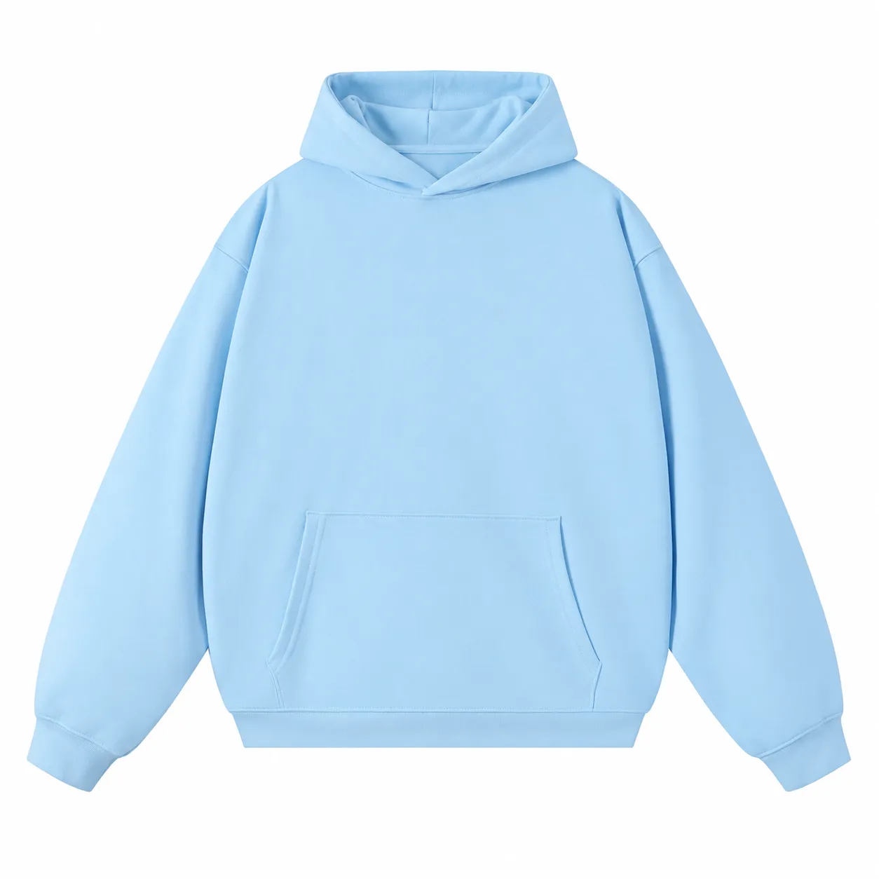 Frame 380 Hoodie in Ice Blue, front view