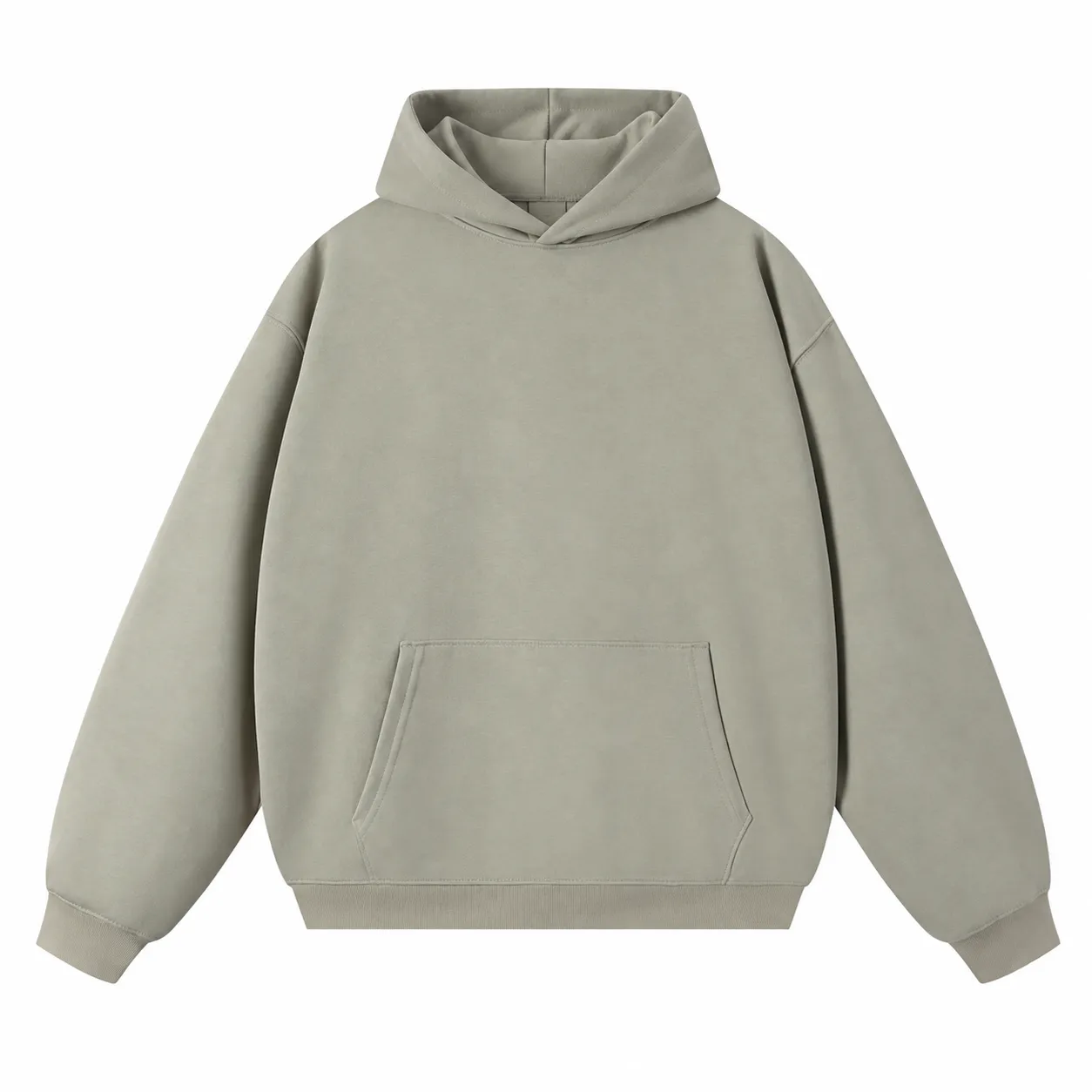 Frame 380 Hoodie in Sage, front view