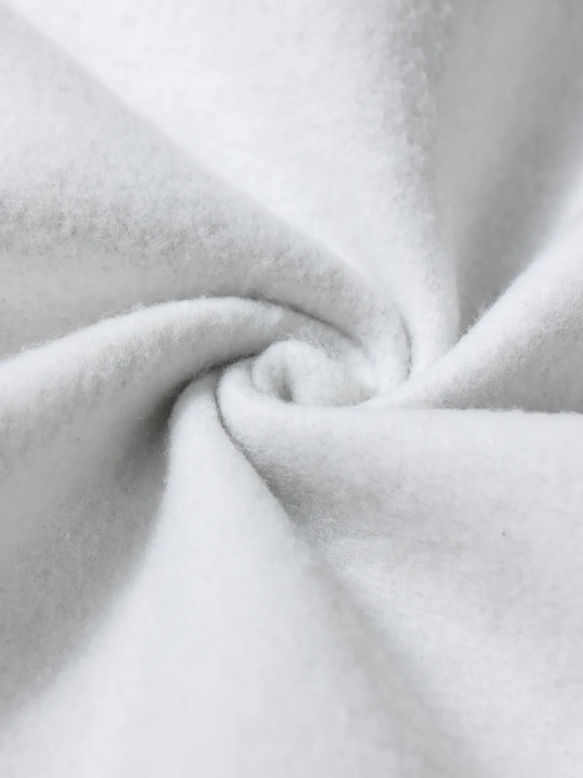 The soft brushed inside of the fleece fabric.