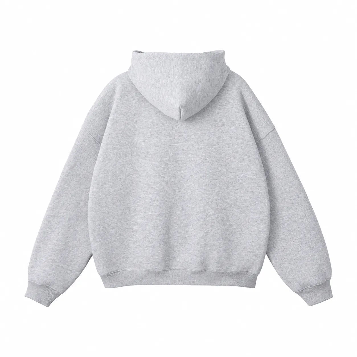 Loft 350 Hoodie in Heather Grey, back view