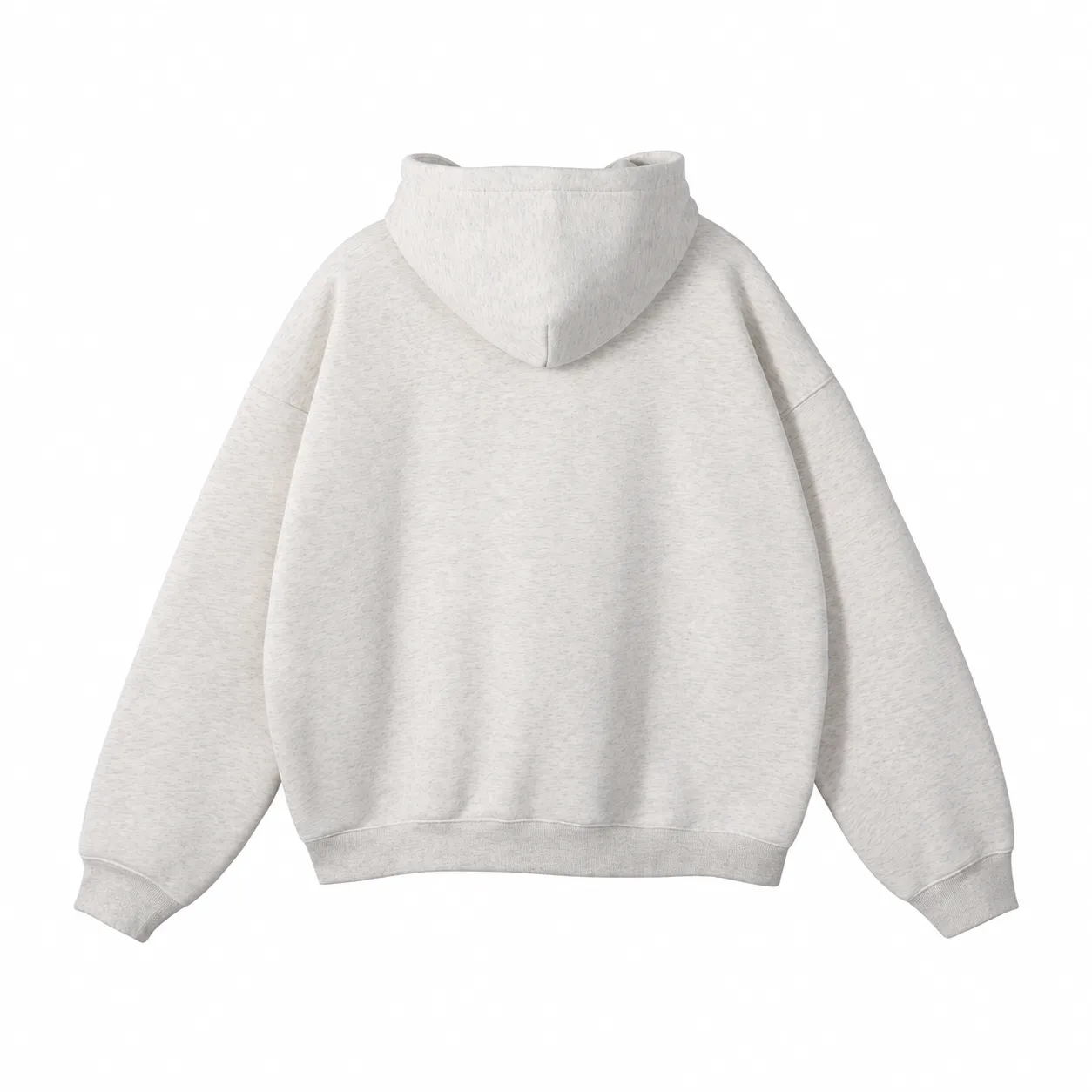 Loft 350 Hoodie in Oatmeal Grey, back view