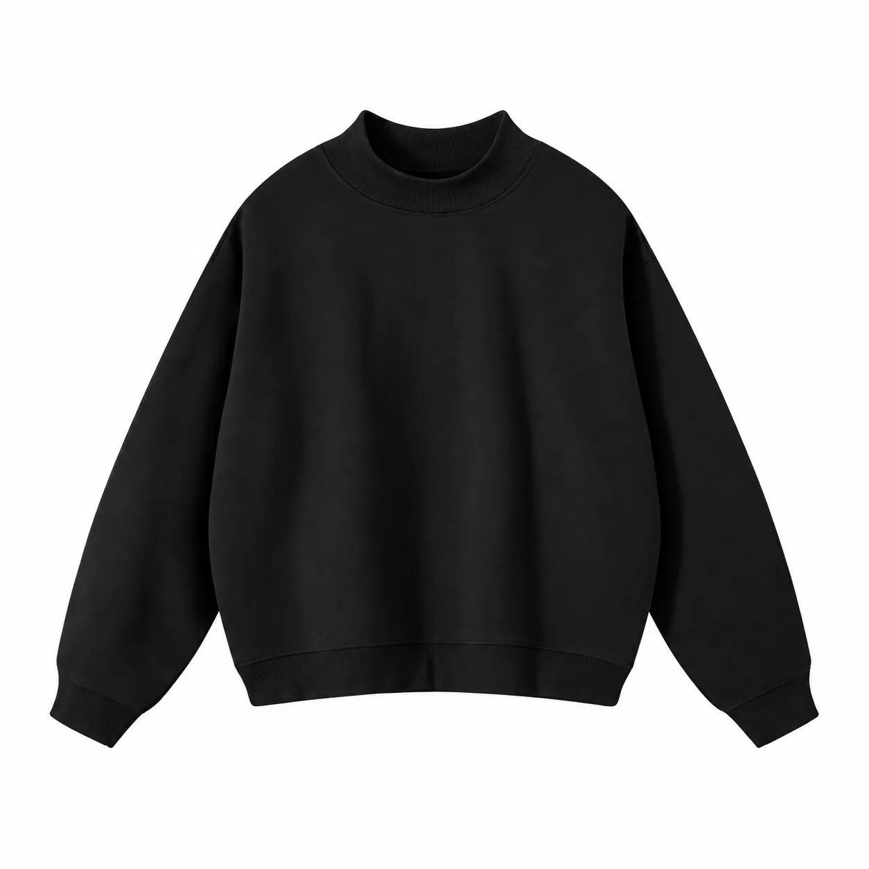 Rise 350 Mock-Neck in Black, front view