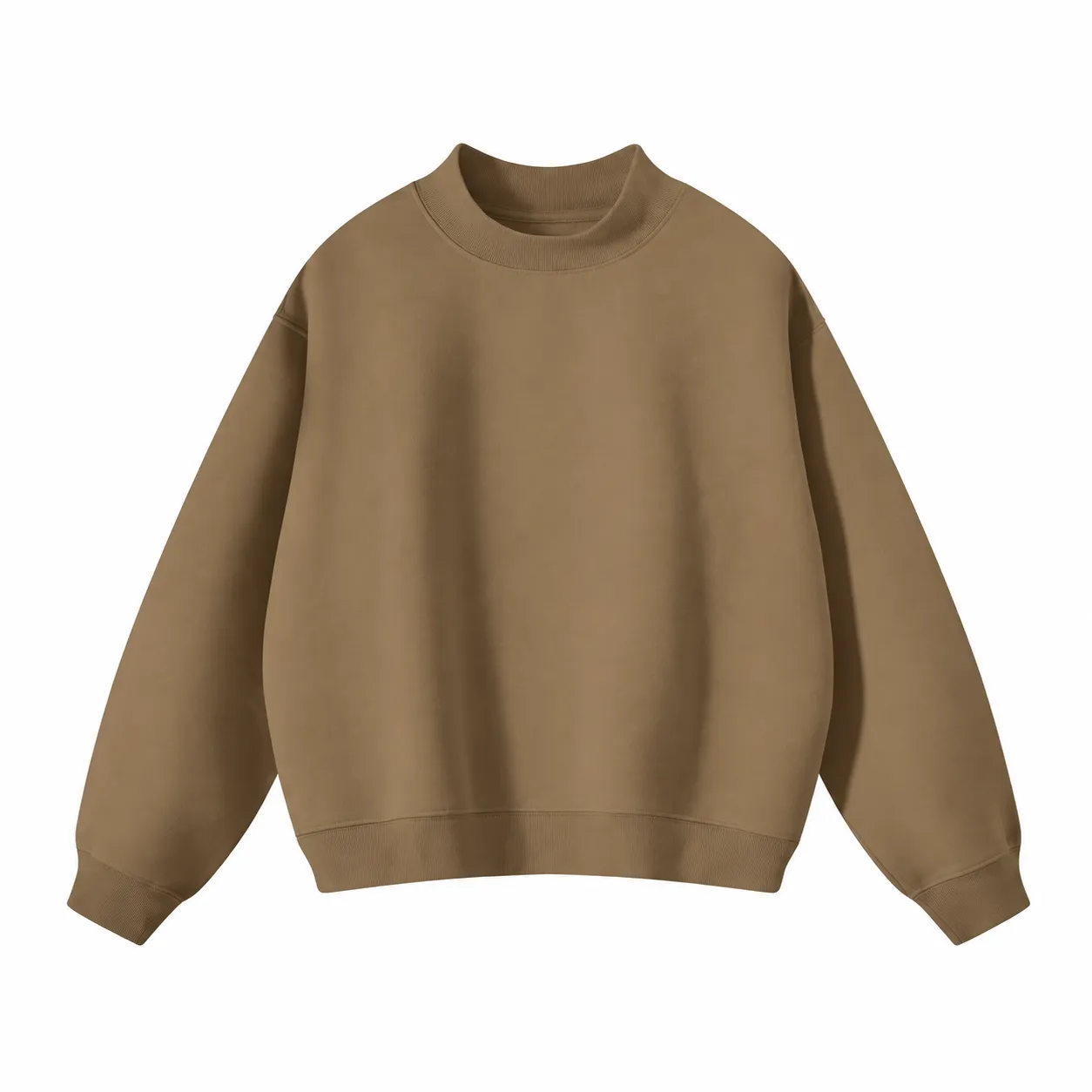Rise 350 Mock-Neck in Brown, front view