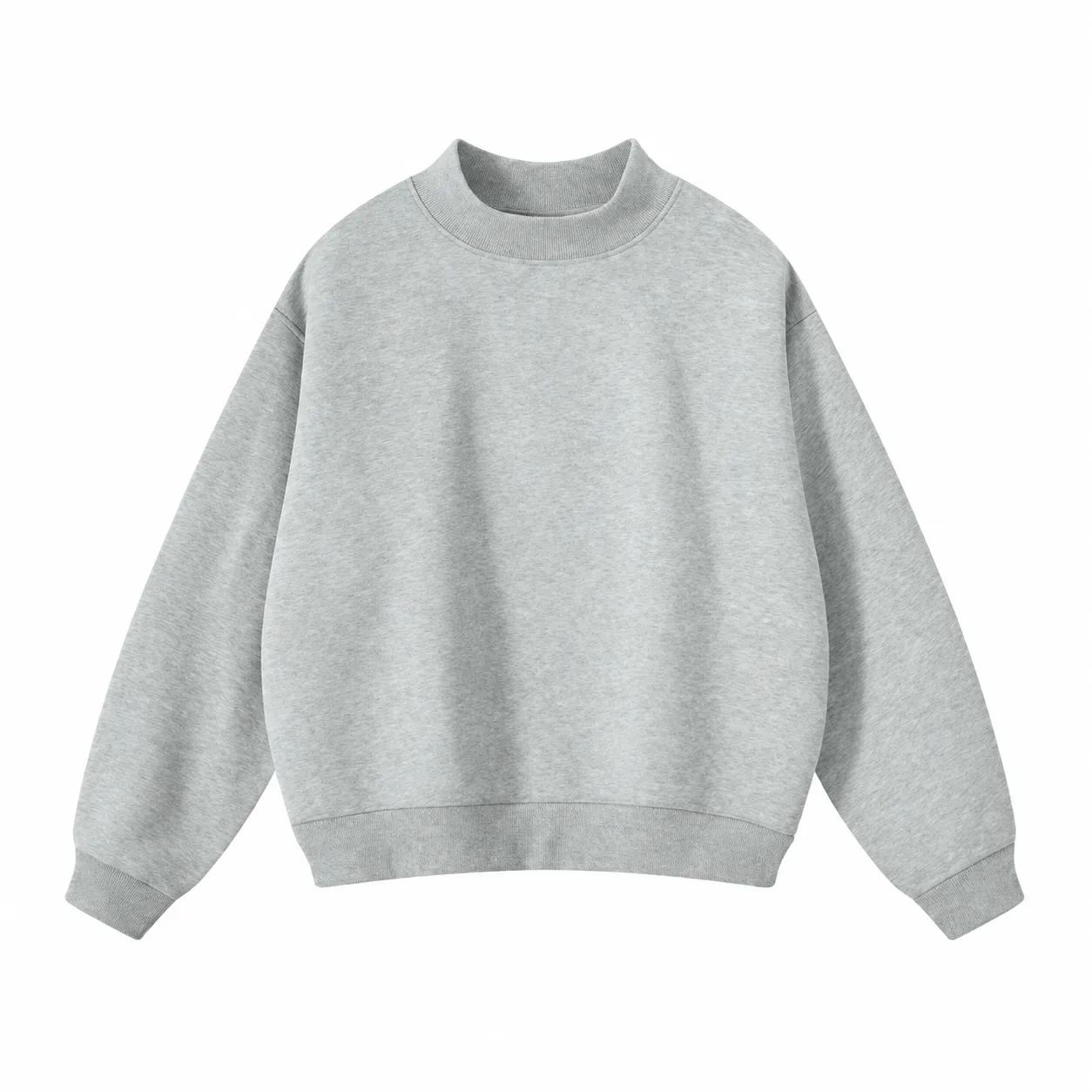 Rise 350 Mock-Neck in Light Grey, front view