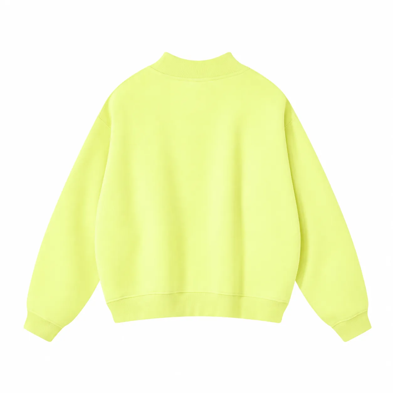 Rise 350 Mock-Neck in Lime Yellow, back view