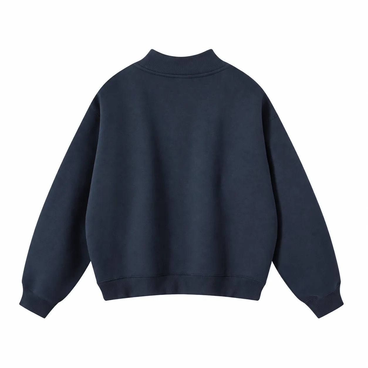 Rise 350 Mock-Neck in Navy, back view