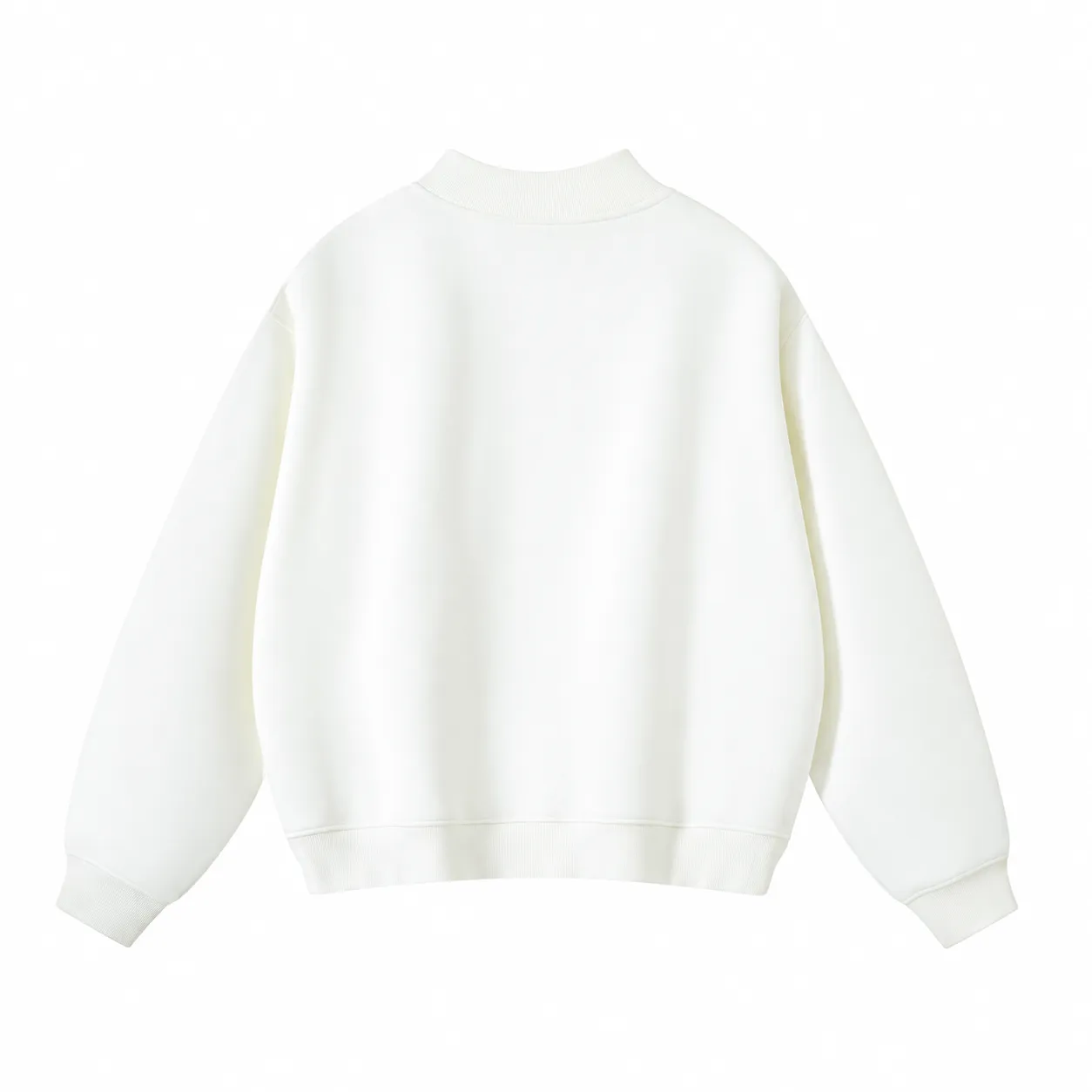 Rise 350 Mock-Neck in White, back view