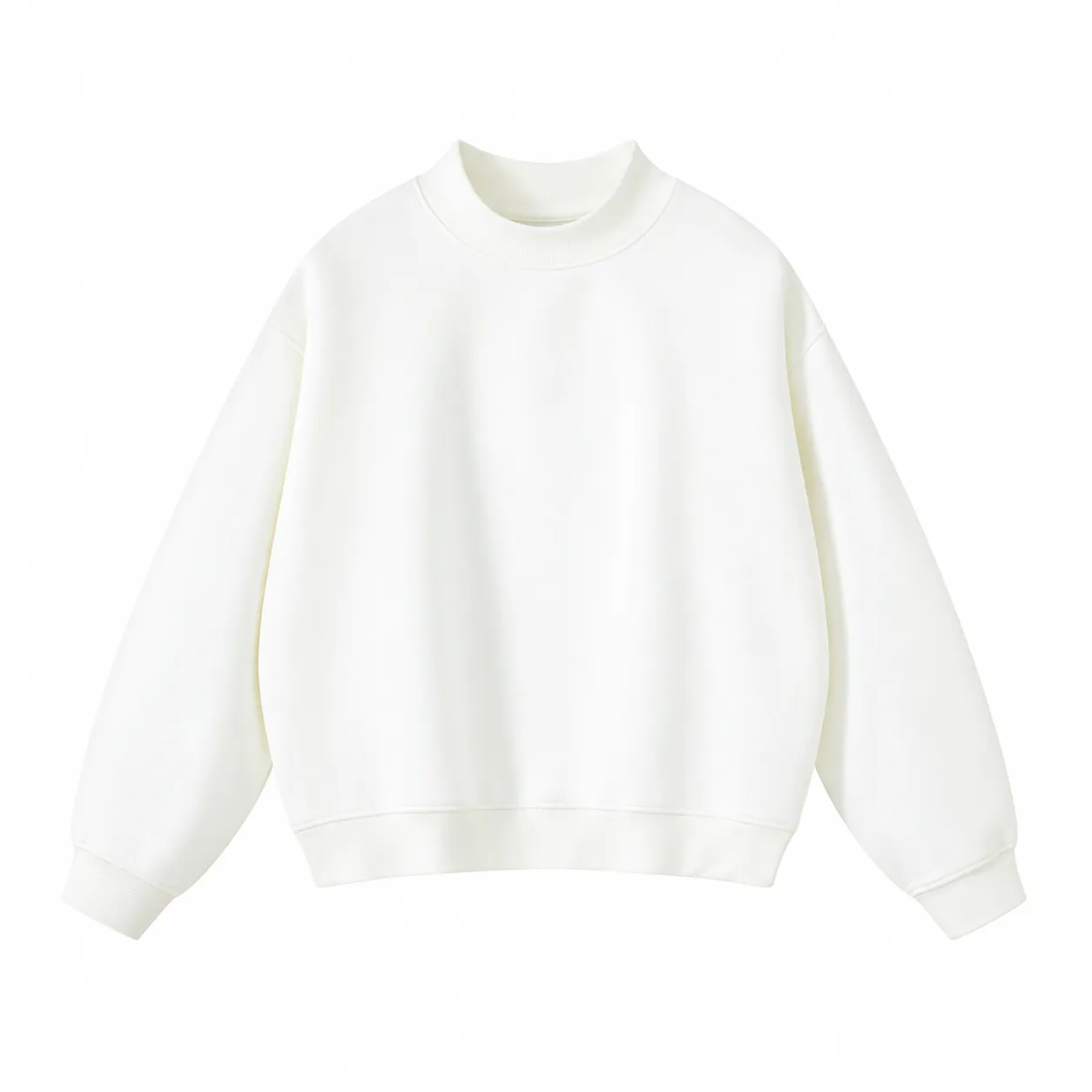 Rise 350 Mock-Neck in White, front view
